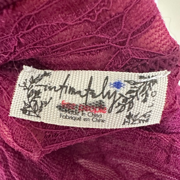 Free People Intimately Pink Sheer Top - Large - NWOT - Picture 7 of 8